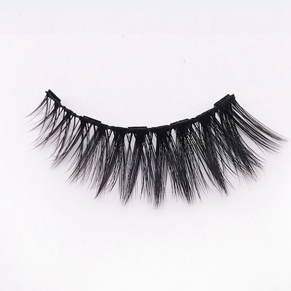 20 st magnetiska 3D-lösögonfransar återanvändbara fluffiga magnetiska konstgjorda fransar eyeliner för smink svart