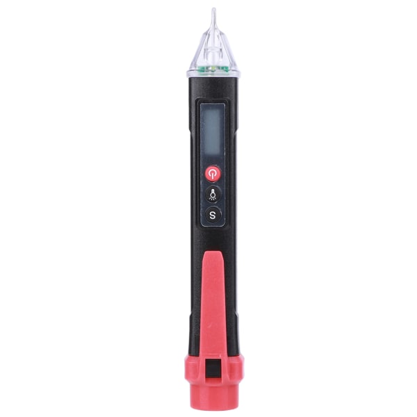 1 st digital beröringsfri ström- och spänningsdetektor testpenna mätare AC121000V (batteri ingår ej) svart+röd black+red