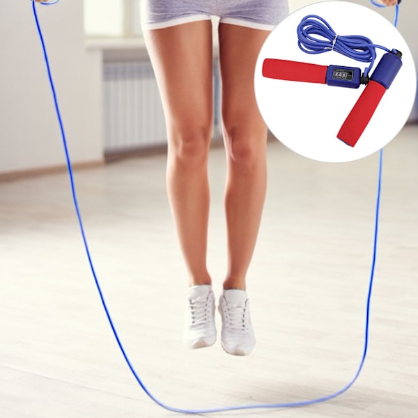 Elektronisk räkning Barn Hopprep Svamphandtag 360° vridbart lager Kroppsbyggande Fitness Studenter RepRött Lila