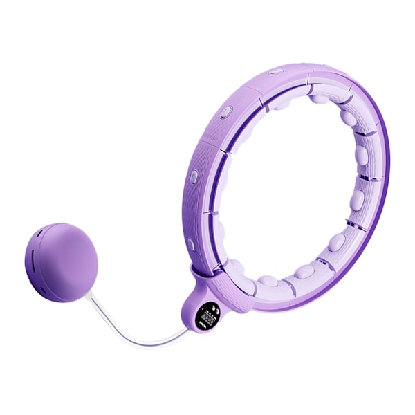 Vægtet Fit Hoop Spot Massage Dobbelt Skinne Høj Stabilitet Talje Slankning Smart Fitness Øvelse Hoop Lilla Talje 50‑95cm/19.69‑37.4in (Inden for 95kg)