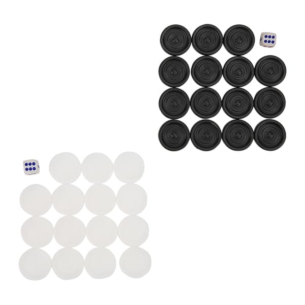 22mm Plast Svart Hvit Backgammon Brikker Sjakkbrikker Brikker Sett Barn Leker