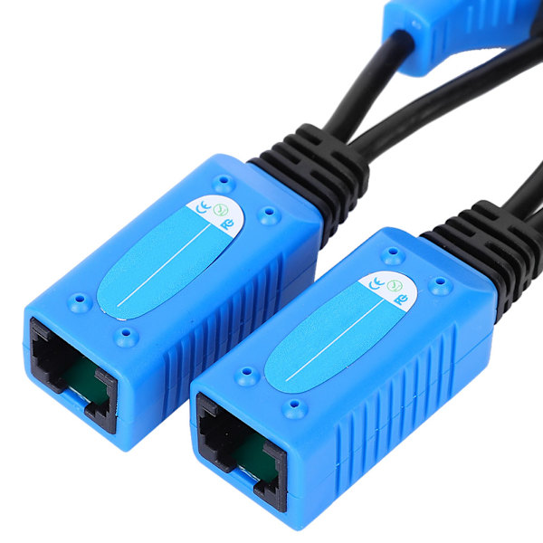 RJ45 strømkabelsett - 2 stk POE-splitter RJ45-koblinger