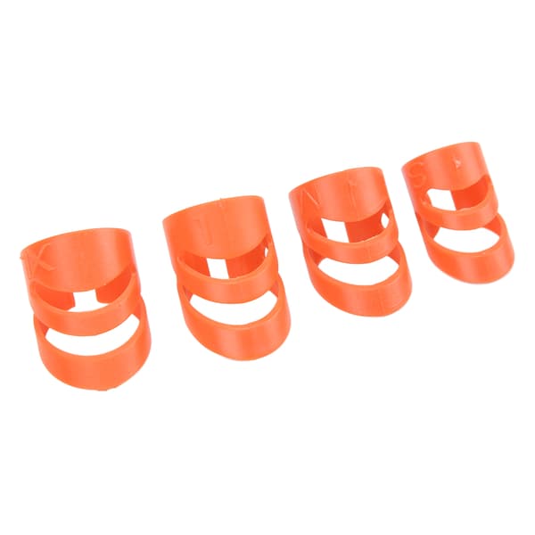 4 st Gitarr Fingerplektrum Fingerspets Skydd Instrument Tillbehör Set Kit för Bas Banjo Röd