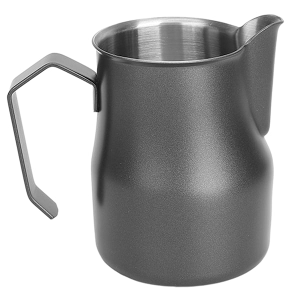 Melkeskummerkanne i rustfritt stål 304, 350 ml, svart