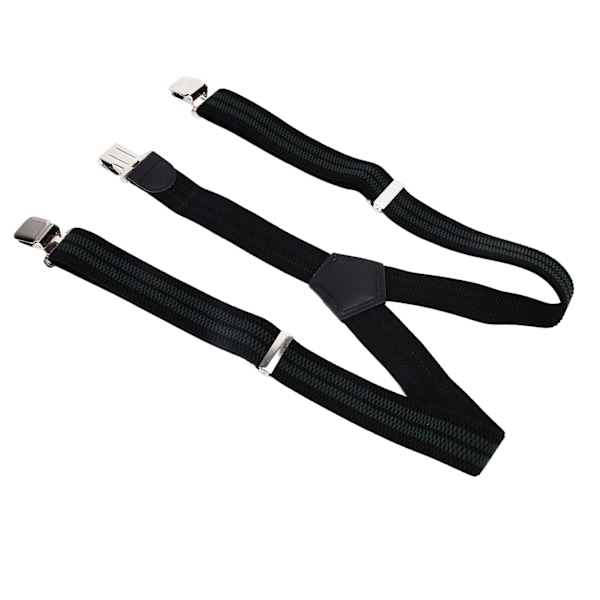 Herr Suspender Stark Fixering Justerbar Vacker Praktisk Fashionable Metallklämma Bred Suspender för Formell FestGrön