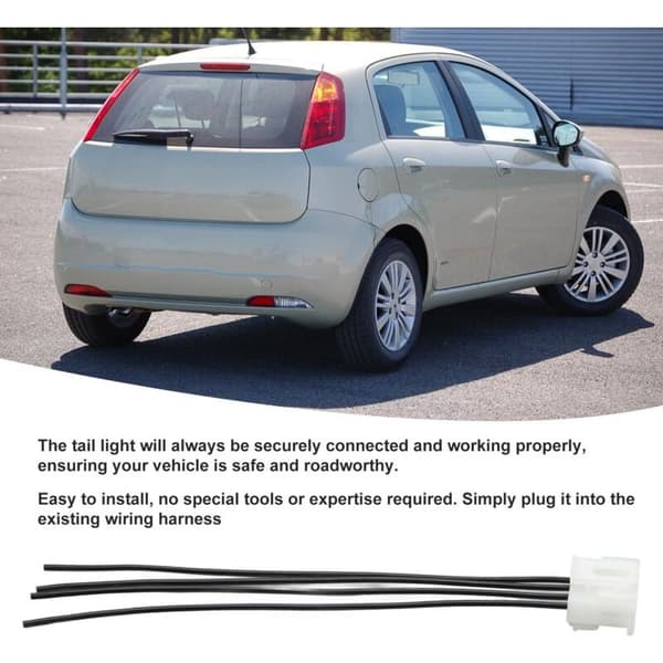 4-bens baglygte ledningsnetstik, erstatningsstik til Fiat Grande Punto 2006-2012