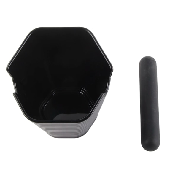 Hexagonal stil kaffeknacklåda Halkfri kaffesumpshink med knockbar Hushållssvart