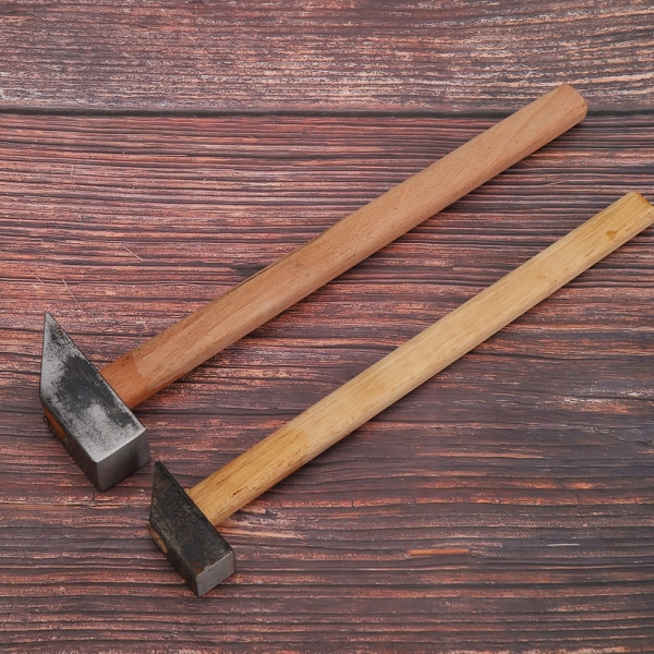 2st Trähandtag Järnhammare Smyckenstillverkning Reparera Processing Hammer