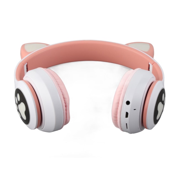 RGB Cat Ear-hovedtelefoner Søde multifunktions HiFi Stereo Lyd Heavy Bass Trådløs Bluetooth 5.0 Headset til Gaming Musik