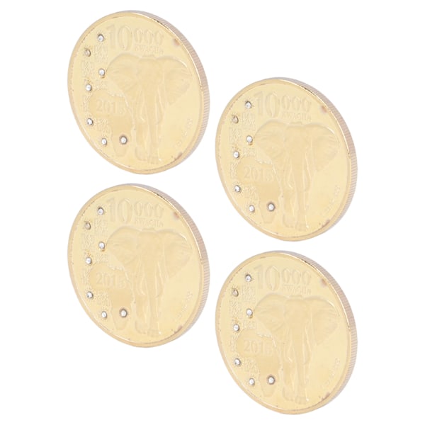 4 sæt Mindemønter 4 cm/1,6 tommer Diameter Zink Legering Materiale Elegant Stil Kompakt Individuel Samleobjekt Gave