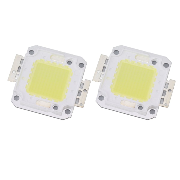 2 stk 100W COB LED-lysbrikke 9600LM 6000K LED-lysbrikkeperler til LED-støpelykter 32-36V