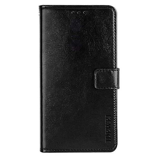 Til Samsung Galaxy A15 5G Etui Crazy Horse Tekstur Læder Wallet Cover-B6 Sort