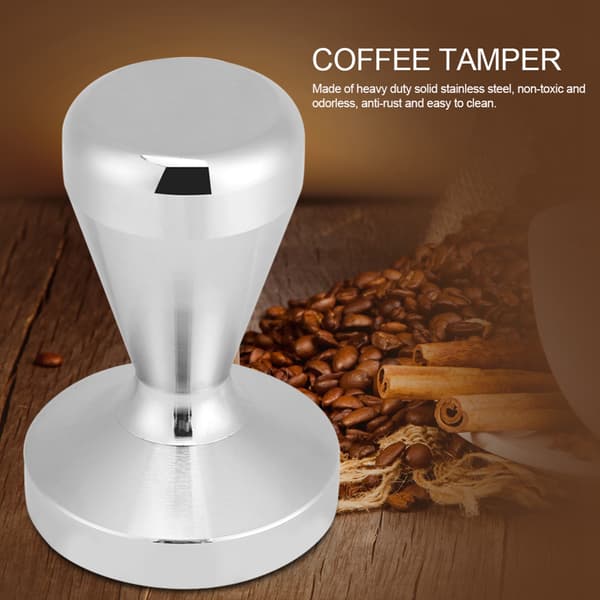 57,5 mm/49 mm Kaffetamper i rustfritt stål Flat Base Espressobønner Presseverktøy 57,5 mm