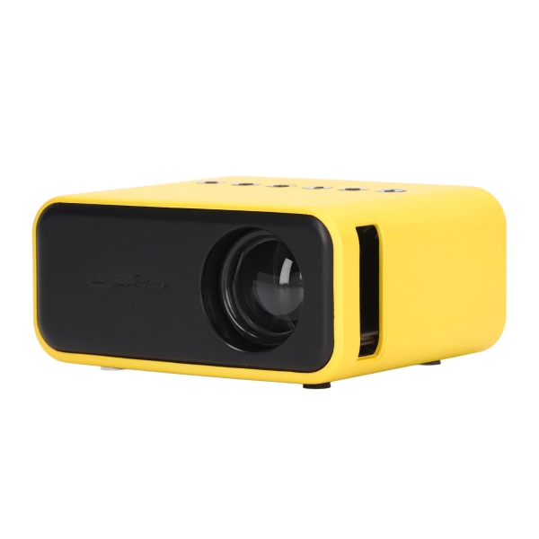 Miniprojektor Bærbar Mini Home Movie Projector HD LED Mikro Mobiltelefon Samme skærm Projektor til bærbar TV Telefon Tablet Gul EU-stik 100-240V