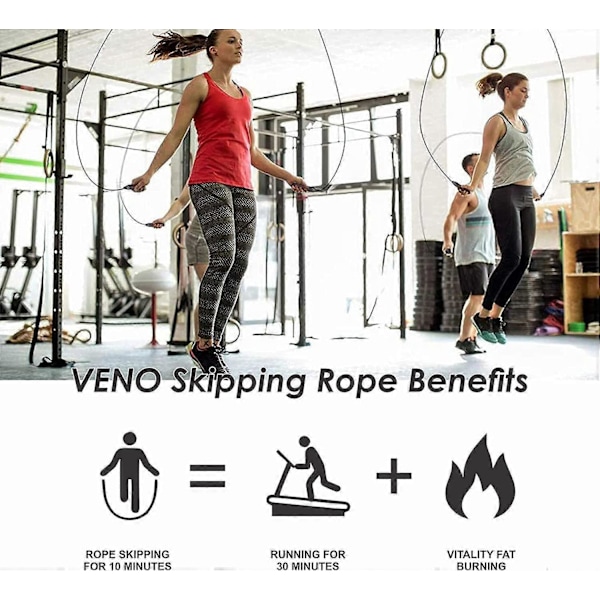 Justerbart hopprep Speed Rope Blå för Boxträning Hopprep för Män och Kvinnor Fitness Skolspel för Barn Utomhusaktiviteter