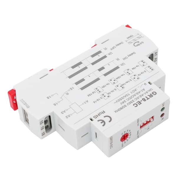 Dobbeltfunktion tidsrelæ Multifunktionelt relæafbryder med LED-indikator AC230V eller AC DC24V