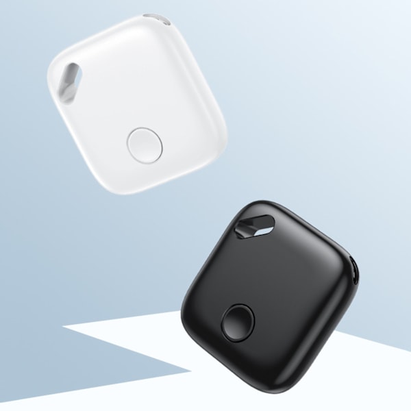 Smart Key Finder Locator GPS-sporingsenhed Vedhæftningselement Nøgler Pung Taske Locator til IPhone Hvid