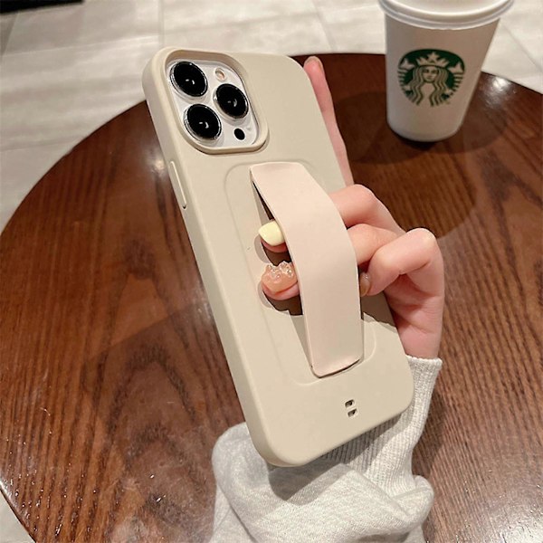 Silikon Støtsikkert Mykt Deksel for iPhone 14 Pro Max/14 Pro/14 Plus/14 - Håndleddsstropp Håndholder Veske Svart for 14 Pro Max
