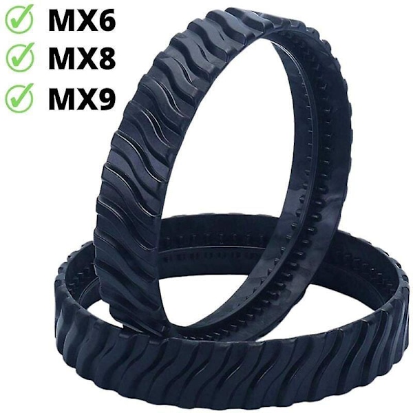 2 band anpassningsbara för Zodiac MX6 MX8 MX9, poolrengöringsrobot däck R0526100