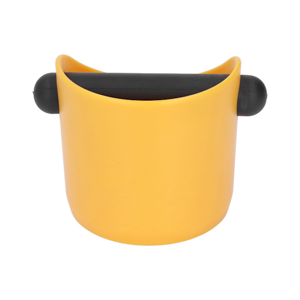 Kaffe Knock Box Plast Gummi Slip Grind Avfall Dump Bin med Bar för Kaffe Bar Kök Gul