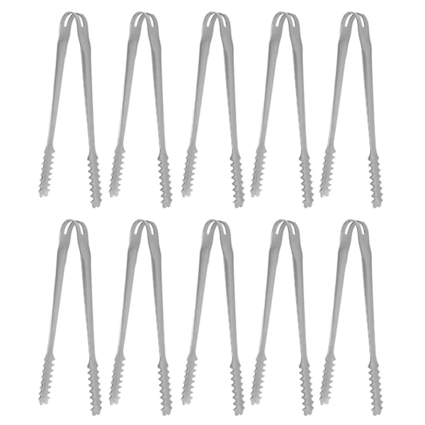 10 st isklämmor matklämmor rostfritt stål lätta att rengöra starkt grepp mångsidig för fest kök grill BBQ bar 15cm / 5.9in