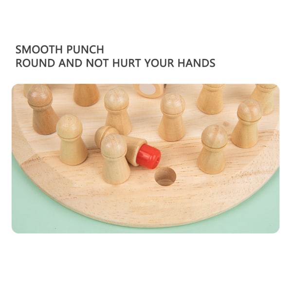 Interactive Wooden Memory Matchstick Chess Game for Kids - Roligt brädspel för tidig utbildning för pojkar och flickor