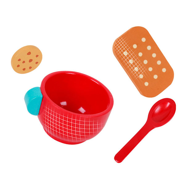 Lekstuga kök träleksak för barn låtsaslek teselskap blå trä eftermiddagste set