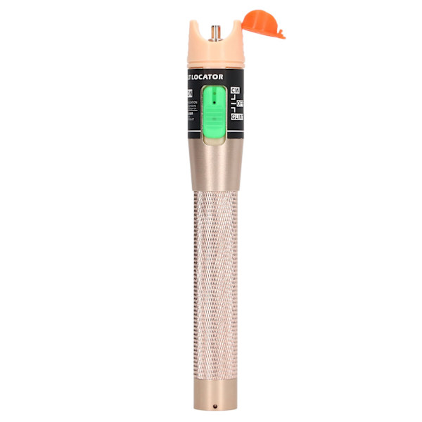 VFL rött ljus Penna Halkfritt handtag Aluminiumlegering Dammtät 2,5 mm kontakt Fiber Visuell felsökare Guld Mer än 30mW