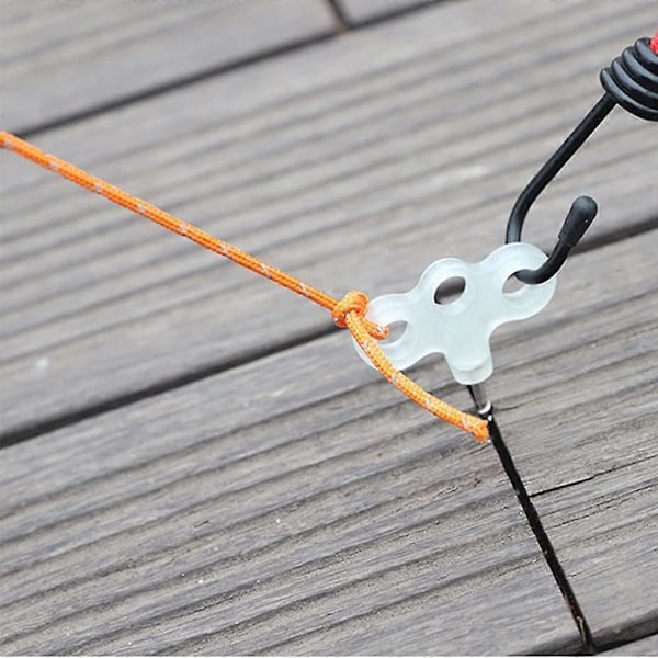 Lettvekts Jordplugger, 10 stk Teltplugger, Forsterket Jordspiker med Lysende Plasthode for Camping