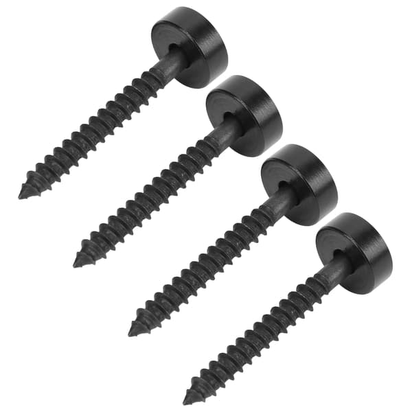 4 sæt guitarhals samlingsbøsning sæt metal ferrule bolt med skrue tilbehør til elektrisk bas sort