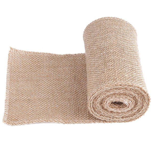 Jute Hessian tyg för att göra julfestprydnader (bredd: 15 cm)