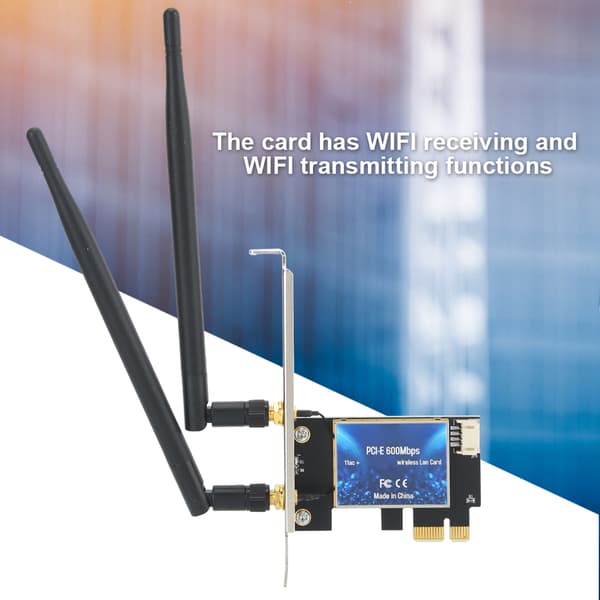 EDUP LAN-kort EP9619 600M Dual Band PCIE Trådløs 4.0 Adapter Computertilbehør