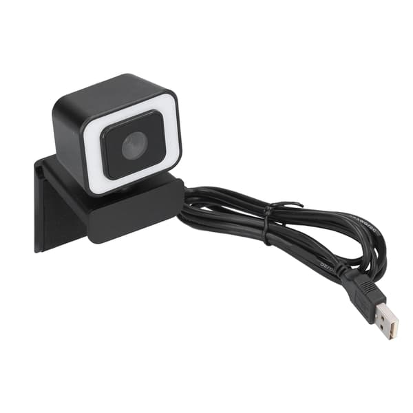 USB Webcam 1080p 30fps 360° Rotation HD USB-kamera med mikrofon til pc-computer/bærbar/stationær