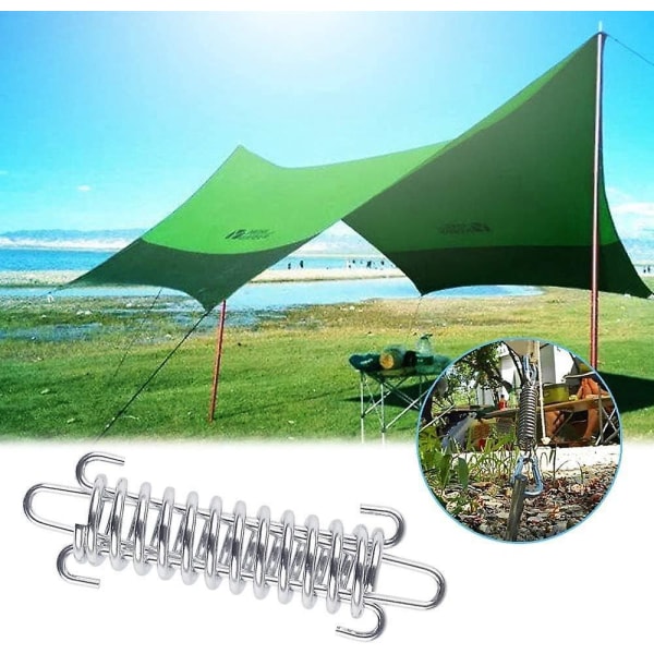 Rostfritt stål Sail Fixation Kit med tältfjäderrepsspänne