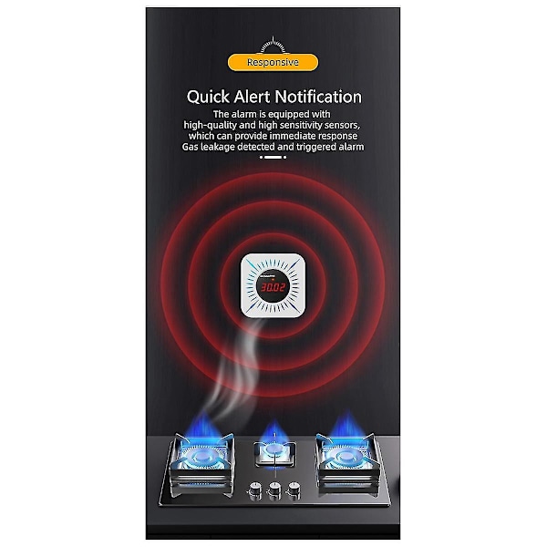 Tuya Smart WiFi Zigbee Kaasu- ja Hiilimonoksidi-ilmaisin Monitoiminen Hälytin 80DB Hälytys APP Langaton Ohjaus(B)-B7