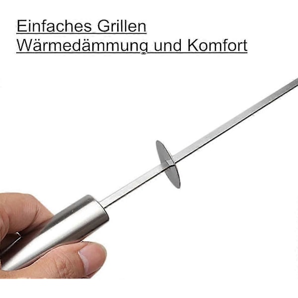 Grillspett Rostfritt Stål, Material med 5-pack Grillspett Barbecue, Spettset, Rostfria Grillspett Metallgrillpinnar, för Utomhusgrillning
