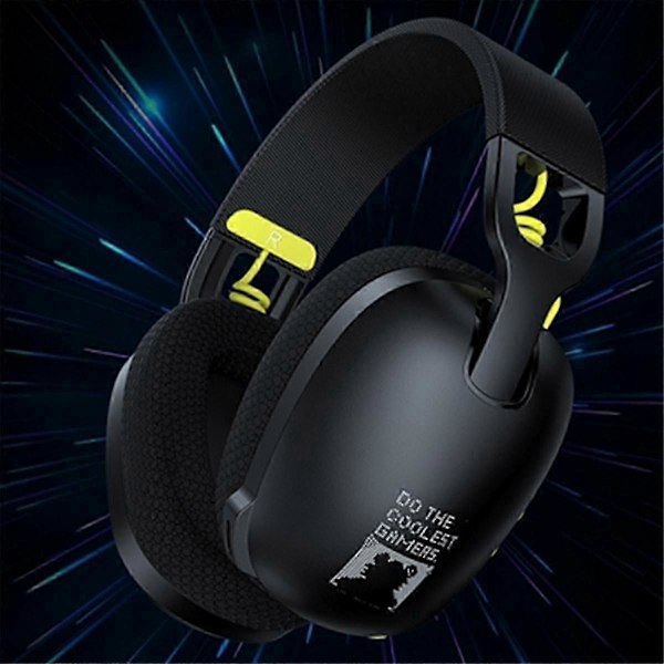 Onikuma B2 Bluetooth 5.3 Gaming Headset, 2.4GHz USB Gaming Hörlurar med Mikrofon, Ergonomiska Trådlösa Hörlurar Svart