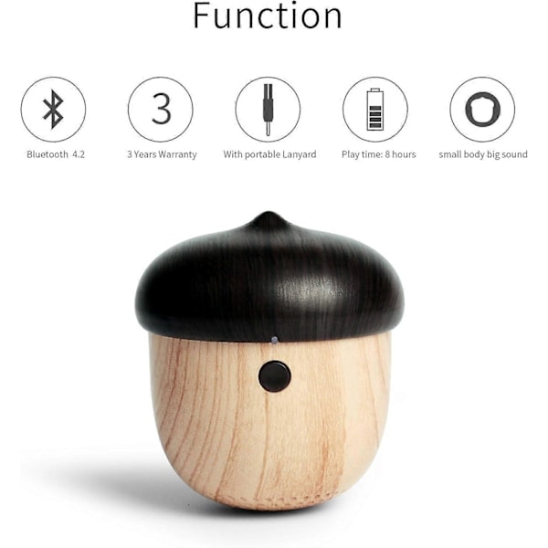 Mini Bluetooth-højtaler - trådløs Bluetooth-højtaler med forbedret bas og indbygget mikrofon