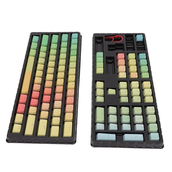 Keycaps PBT Translucent Sublimation Rainbow Gradient Mekanisk 108 Keycaps til 108/87/61 Key Keyboard Universal