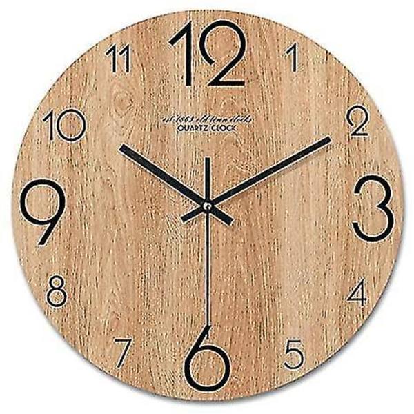 Moderne Lydløs Vægur, 12 Tommer, Ingen Tikkende Lyd, Elegant Design