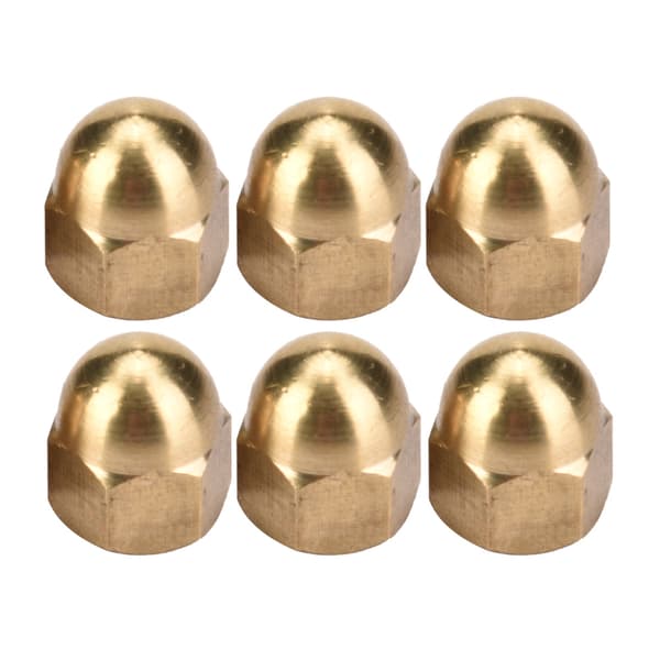 Messing Acorn Nut Kit Dome Hoved Hætte Hex Møtrikker Sæt Køretøjsfastgørelseselementer (M6, 20 stk)