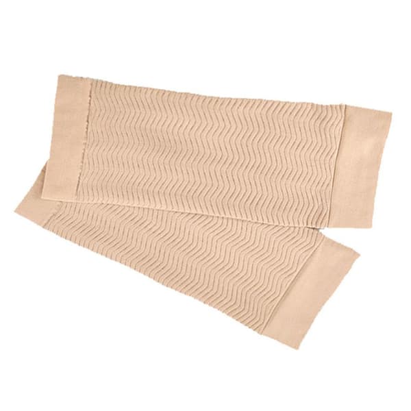 1 par slankeærmer, bløde, komfortable, åndbare, elastiske nylon, stor størrelse, kompressionsarmformere, hudfarve, fri størrelse
