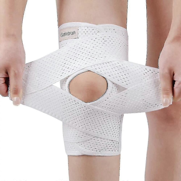 Knästöd med sidostabilisatorer för meniskskada, knäsmärta, ACL, MCL, artritskador, återhämtning, andningsbart justerbart knästöd M