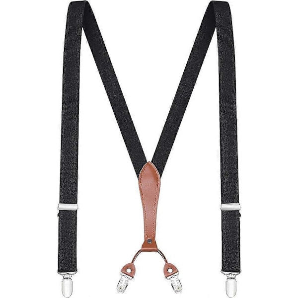 Mode Y-hängslen för män - 122cm Elastiska justerbara remmar 2,5cm