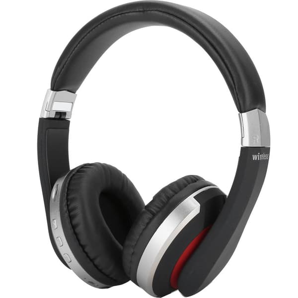 Sammenfoldeligt trådløst stereo circumaural Bluetooth-headset med mikrofon, ideelt til gaming (sølv)