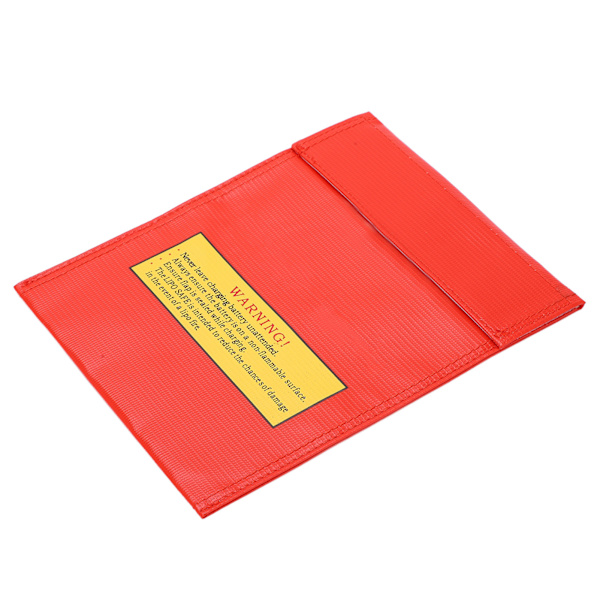 18x23cm RC Lipo-akku pussi palonkestävä räjähdyssuojattu Lipo-suojakassi latausvarastoon punainen