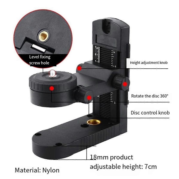 Laser Nivå L-Form Fäste Stark Magnet Drar Stöd Universal