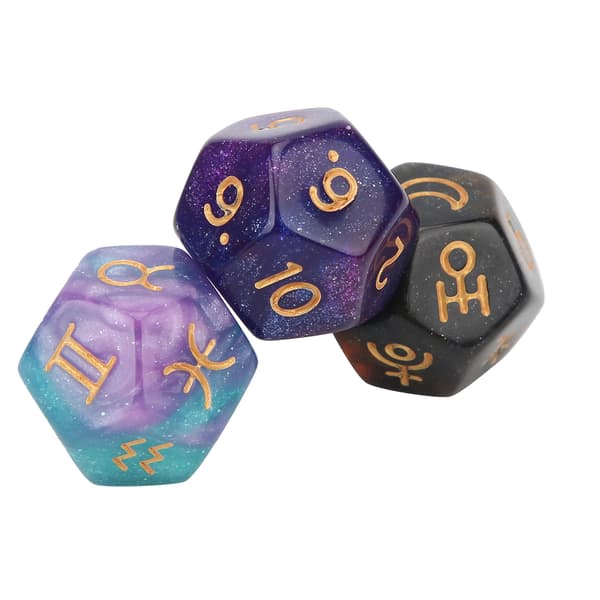 3st Harts Spådom Tärningar Party Samling Underhållning 12-sidig Tarot Astrologi Tärningar 1#