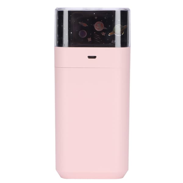 Starlight luftfukter ultralyd LED nattlys stillegående 300 ml dobbel modus mini luftfukter med stjernelysprojeksjon rosa