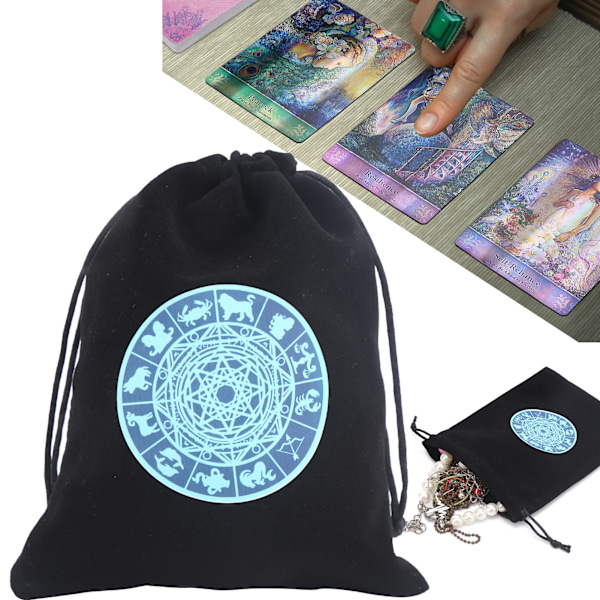 15 x 11,5 cm Tarot Bag Pouch Spillekort Smykker Mynter Tilbehør Oppbevaring Snøring Bag1